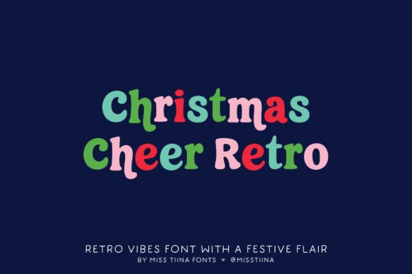 Christmas Cheer Retro Font for Holiday Campaigns