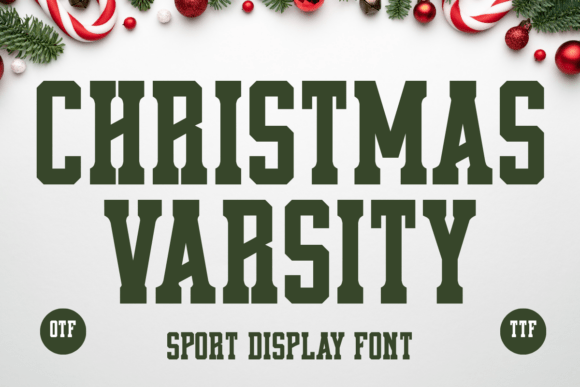 Christmas Varsity Font for Bold Branding