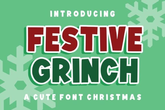 Festive Grinch Font for Holiday Web Design
