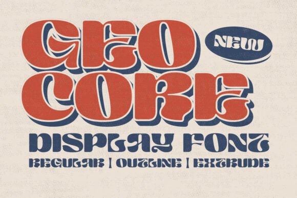 Geo Core: A Bold Retro Display Typeface for Editors