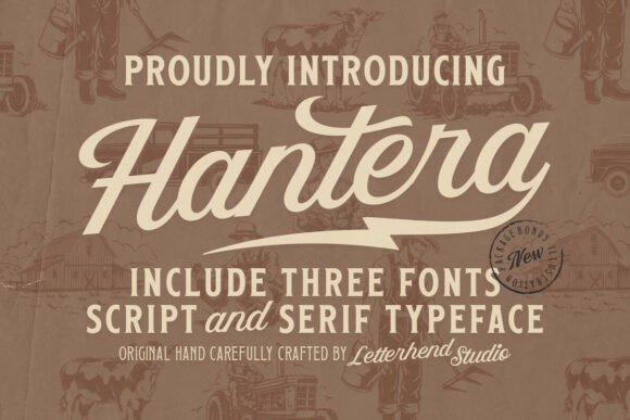 Hantera Typeface for Vintage Brand Identity