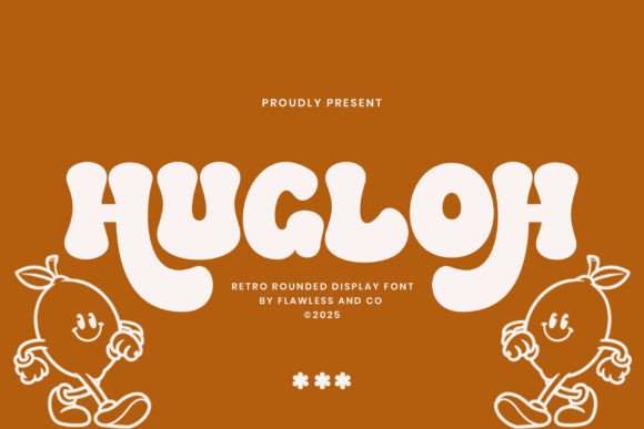 Hugloh: A Retro Rounded Display Font for Warm Branding