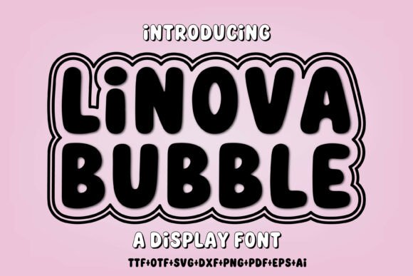 Linova Bubble Typeface for Playful Editorial Design