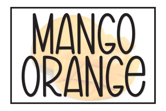 Mango Orange Font for Handmade Product Design