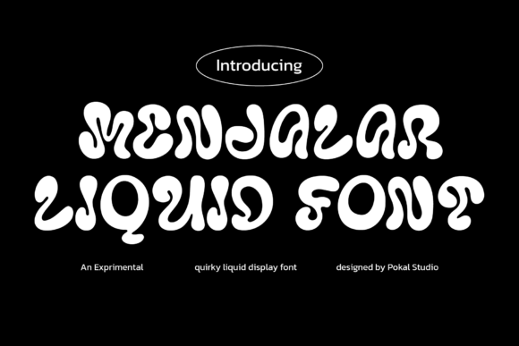 Menjalar Liquid Typeface for Bold Branding