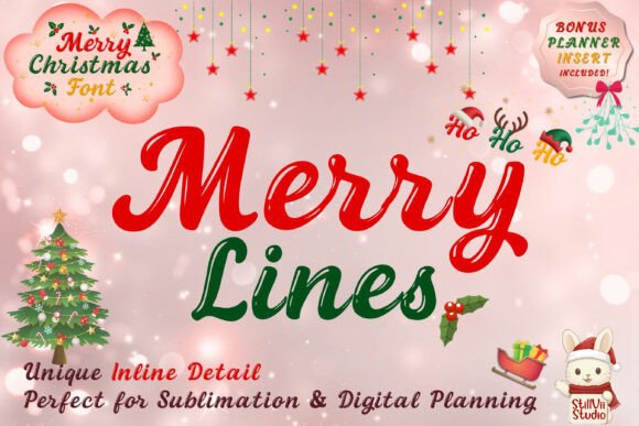Merry Lines Font for Vintage Branding