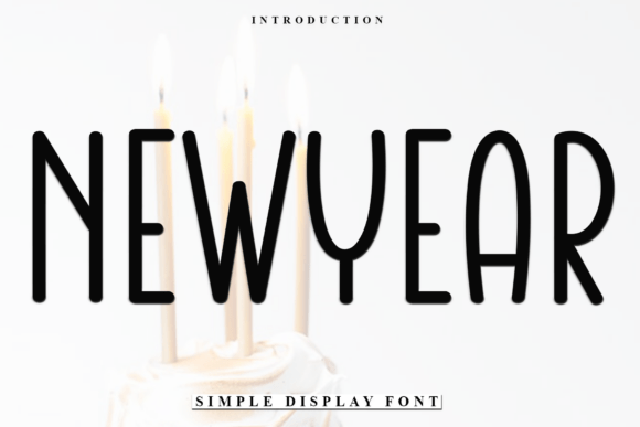 Newyear Display Font for Festive Editorial Design