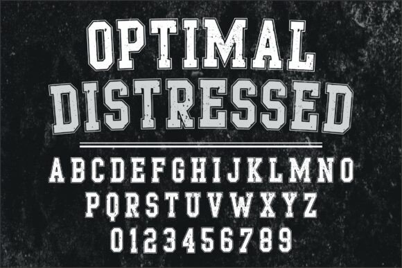 Optimal Distressed Typeface for Bold Campaigns
