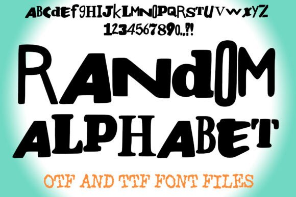 Random Alphabet Font for Handmade Crafters