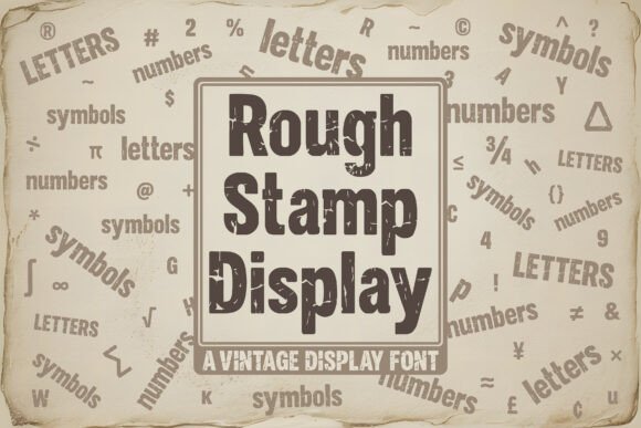 Rough Stamp Display Font for Handmade Brands