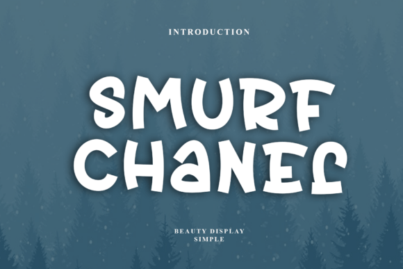 Smurf Chanel Font for Quirky Handmade Brands