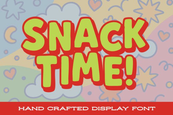 Snack Time Font: Bold Outline Style for Crafters