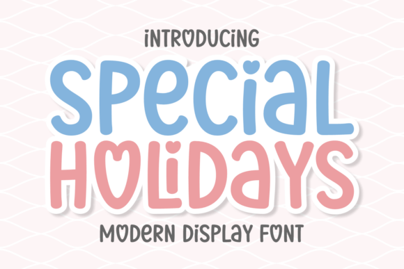 Special Holidays Font for Editorial Design