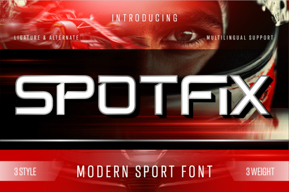 Spotfix: A Modern Sport Display Font for Makers