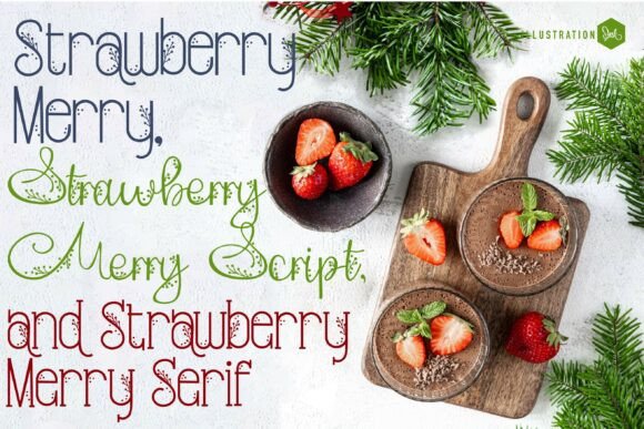 Strawberry Merry Trio Font for Editorial Design