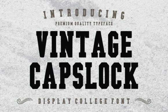Vintage Capslock: A Bold Display Font for Makers