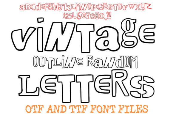 Vintage Outline Random Letters Typeface Review