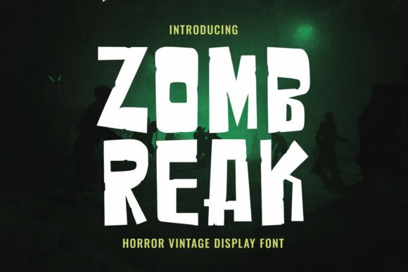 Zombreak Typeface for Retro Horror Design